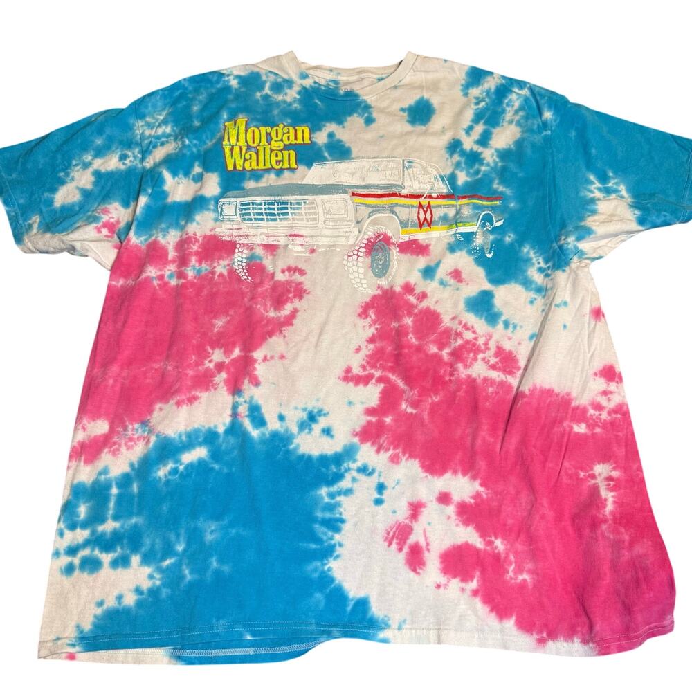 Morgan Wallen Tie Dye Pickup Truck Graphic Tee, Unisex Size 2XL